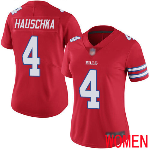 Women Buffalo Bills 4 Stephen Hauschka Limited Red Rush Vapor Untouchable NFL Jersey